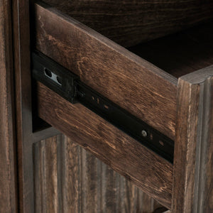 Redford Solid Wood Cabinet - Bark Brown