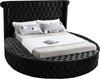 Lorena Full Bed In Black Velvet