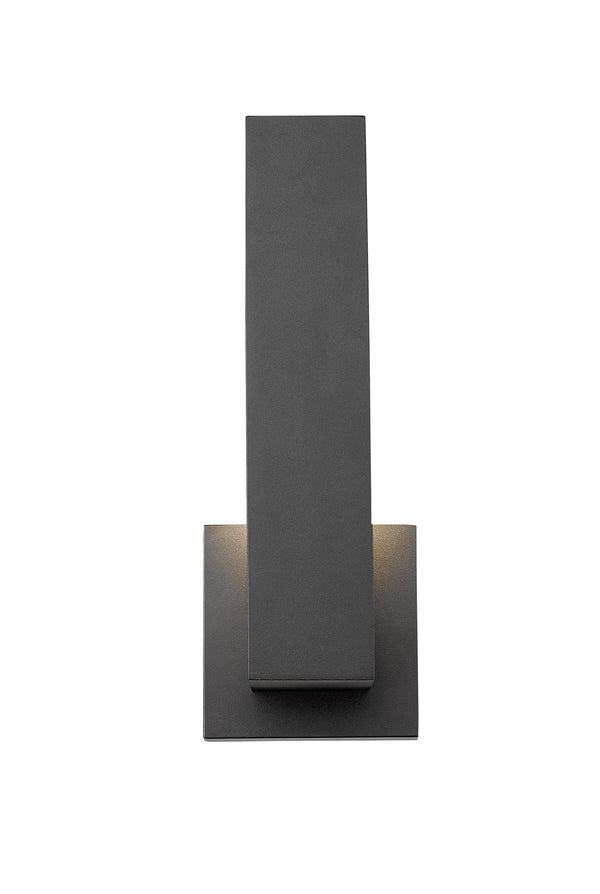 Edge 1 Light Outdoor Wall Sconce in Black Finish