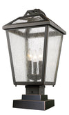 Bayland 3 Light Outdoor Pier Mount Light in Oil Rubbed Bronze Finish