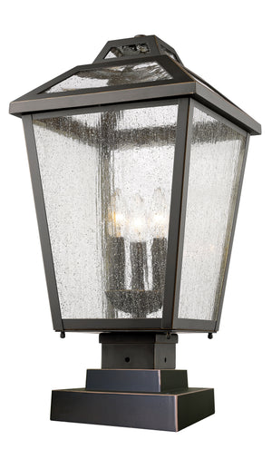 Bayland 3 Light Outdoor Pier Mount Light in Oil Rubbed Bronze Finish