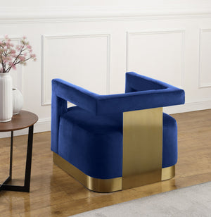 Jorge Accent Chair In Navy Velvet