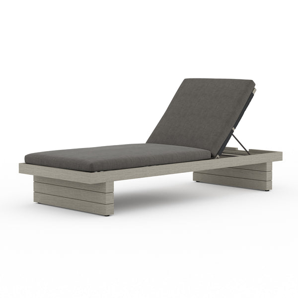 Leroy Outdoor Chaise in Grey/Charcoal