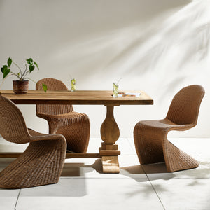 Novell Outdoor Dining Table In 111" In Natural
