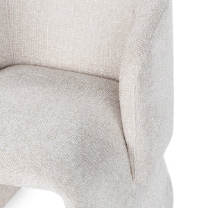 Halstead Upholstered Dining Chair with Barrell Back - Natural