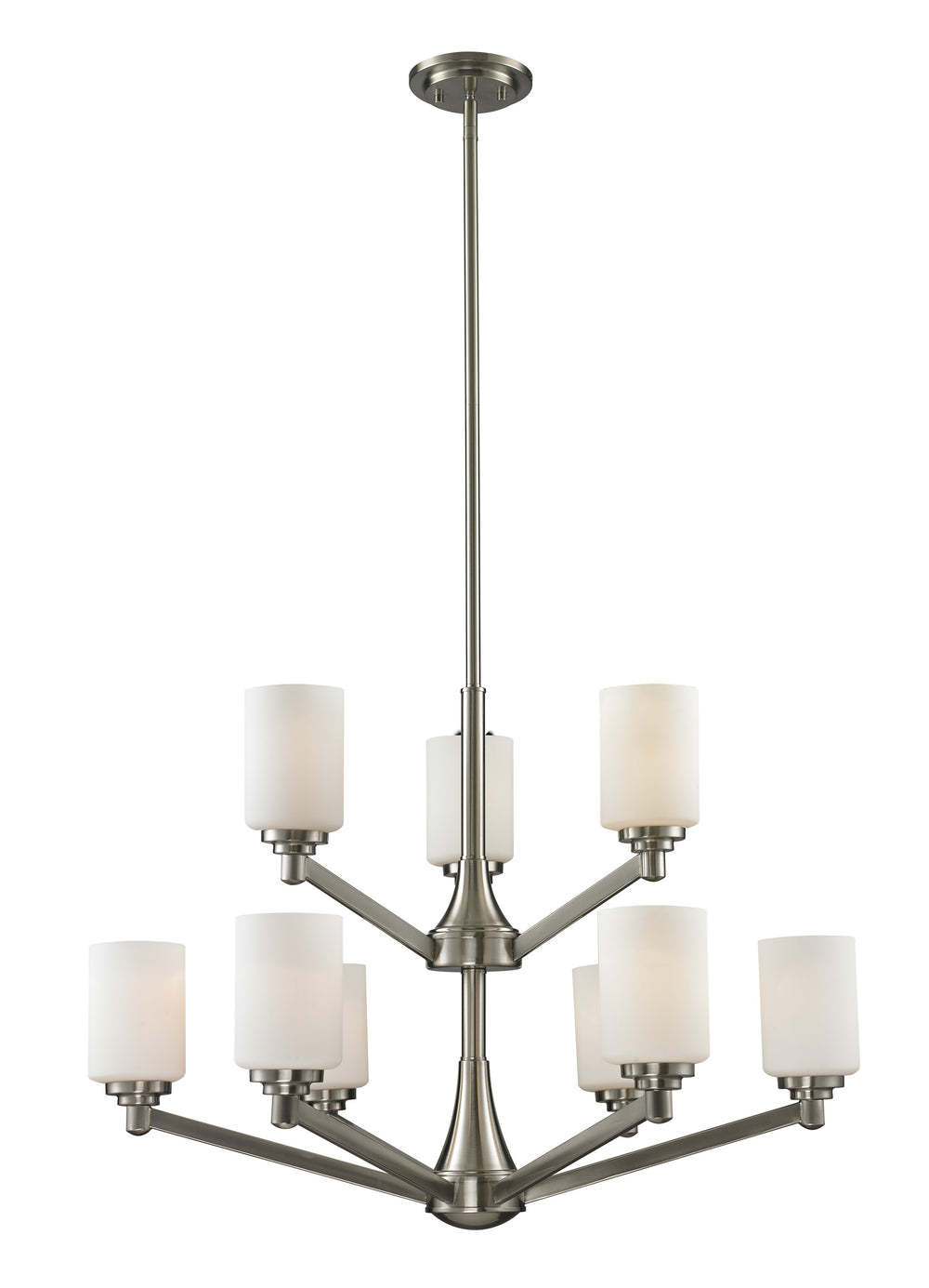 Montego 9 Light Chandelier in Brushed Nickel Finish
