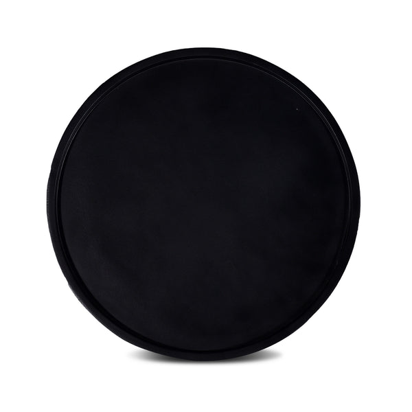 Jaipur 16" Black Round Accent Table