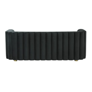 Callie Black Velvet Sofa