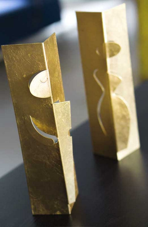 Oru Female Sculpture, Gilded 11.7''H