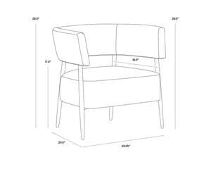 MAESTRO LOUNGE CHAIR - DOVE CREAM