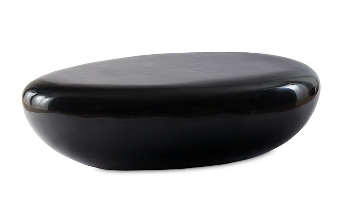 River Stone Cocktail Table, Gel Coat Black, LG