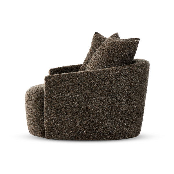 Chloe Swivel Chair In Ivan Granite