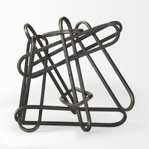 Henderson 12.2L x 9.1W x 9.1H Black Metal Paperclip Decorative Object