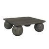 Redondo Solid Wood Square Coffee Table - Dark Brown