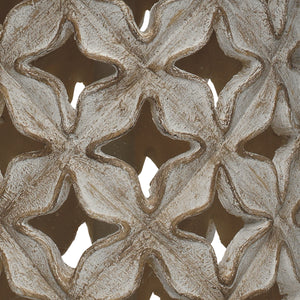 Flora Resin Table Lamp, White Wash