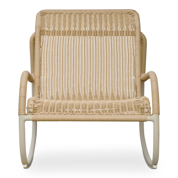 Moe's Lyra Outdoor Rocking Chair in Beige
