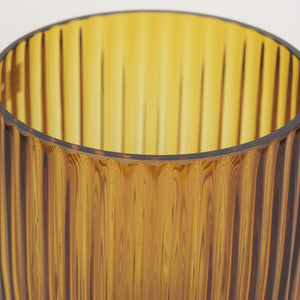 Dawn Short Amber Glass Vase