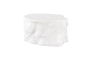 Log Coffee Table, Gel Coat White