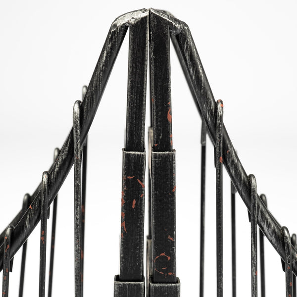 Suspension Set of 2 19L x 4W Brown Wrought Iron Suspension Bridge Bookends