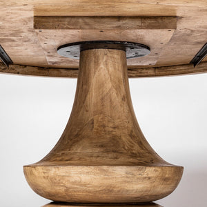Crossman 60" Round Blonde Solid Wood & Base Dining Table