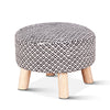 Marrakech 24" Upholstered Handloom Durry Stool