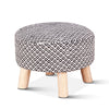 Marrakech 24" Upholstered Handloom Durry Stool