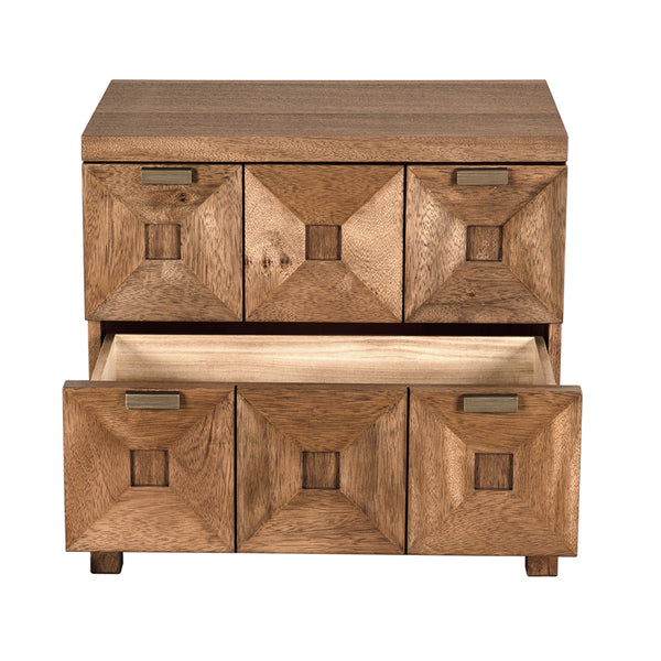 Musashi 2 Drawer, Small, Dark Walnut