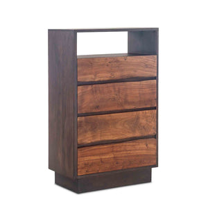 San Marino 34-Inch Acacia Wood Live Edge Dresser in Raw Walnut Finish