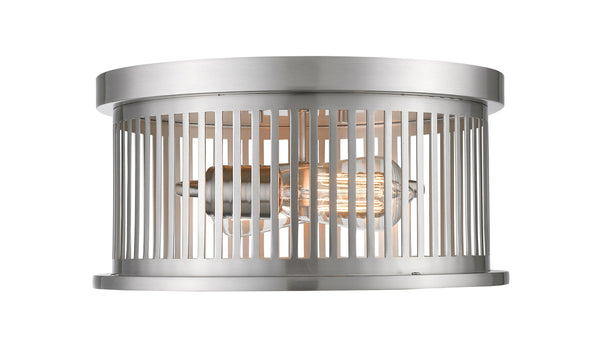 Camellia 2 Light Flush Mount in Brushed Nickel Finish