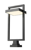 Luttrel 1 Light Outdoor Pier Mounted Fixture in Black Finish