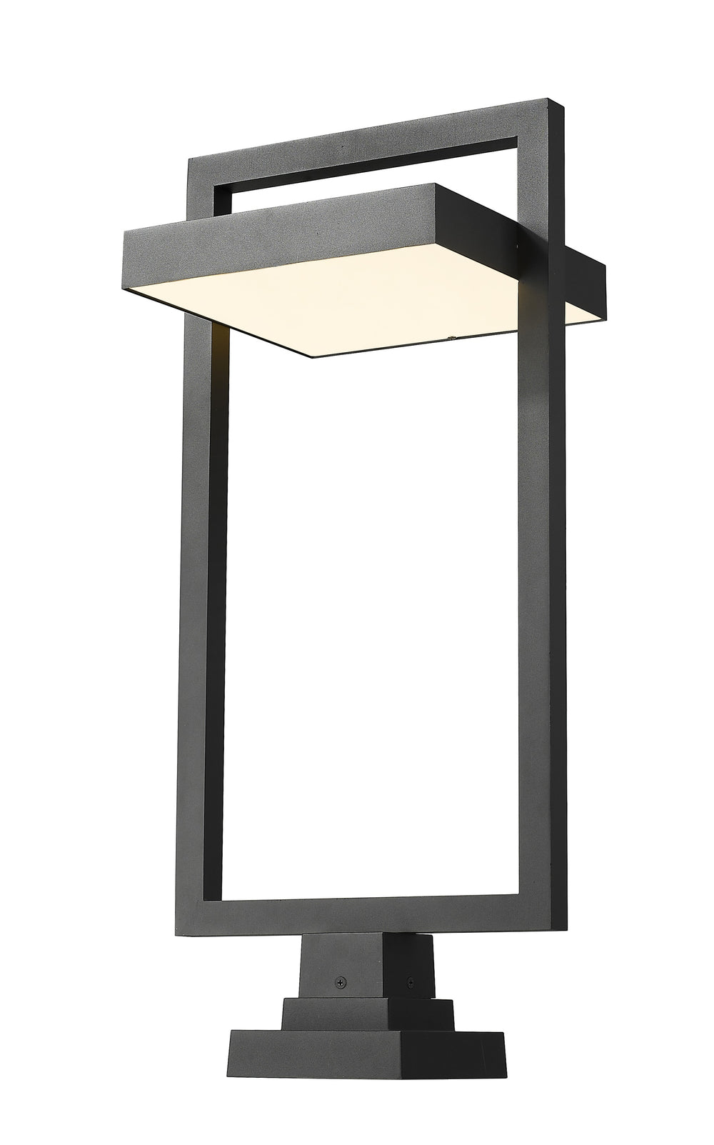 Luttrel 1 Light Outdoor Pier Mounted Fixture in Black Finish