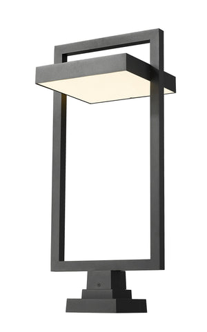 Luttrel 1 Light Outdoor Pier Mounted Fixture in Black Finish