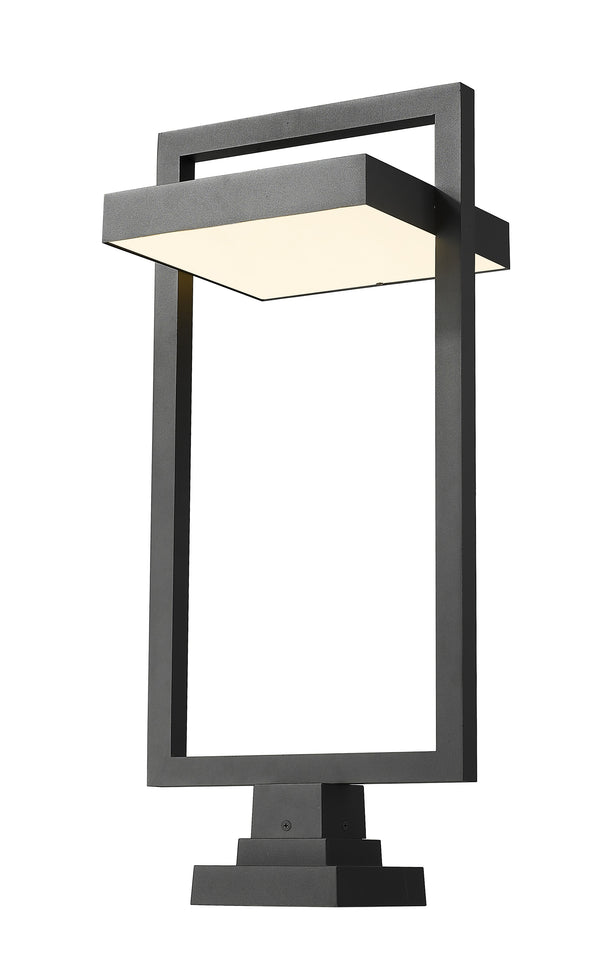 Luttrel 1 Light Outdoor Pier Mounted Fixture in Black Finish