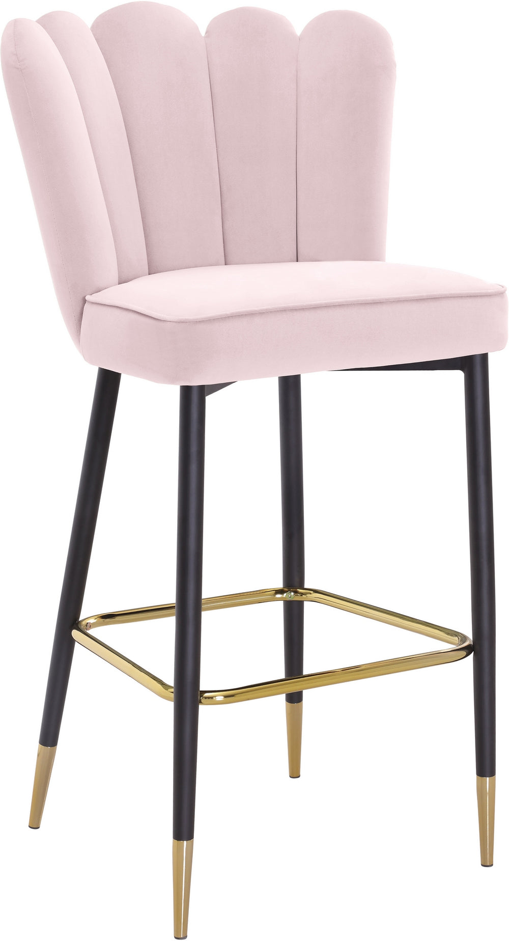Anita Stool In Pink Velvet