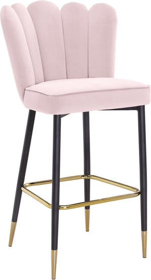 Anita Stool In Pink Velvet