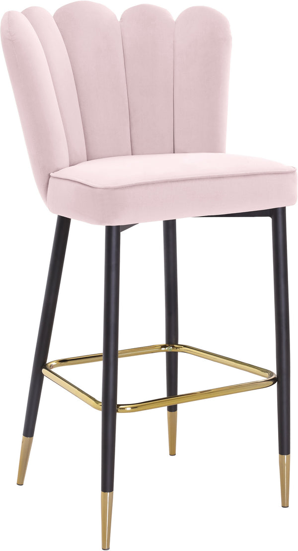 Anita Stool In Pink Velvet