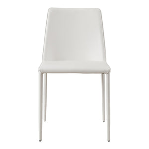 Nora Dining Chair Set in White Vegan Leather