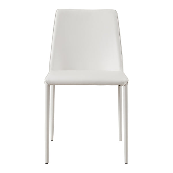 Nora Dining Chair Set in White Vegan Leather