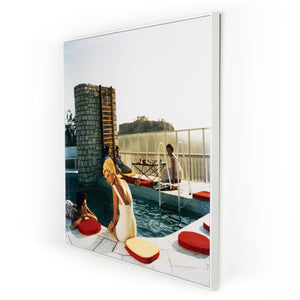 Penthouse Pool (24" X 24") In Slim Aarons's Showcase In Photography Art