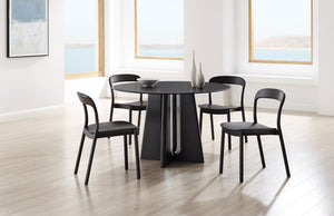 Luna 48” Round Table, Caviar