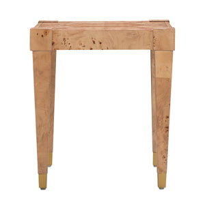 Brandyss Natural Burl End Table