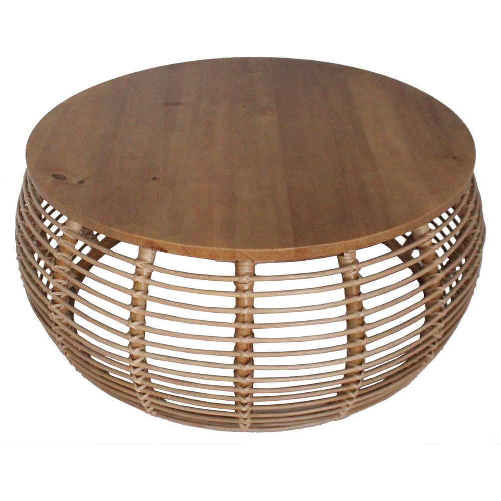 Iris Rattan Coffee Table In Honey