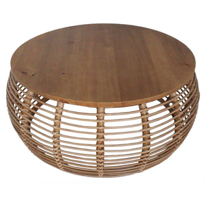 Iris Rattan Coffee Table In Honey