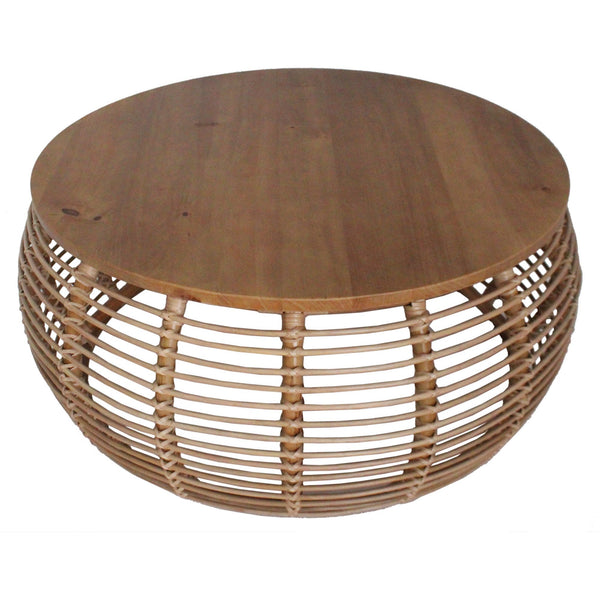 Iris Rattan Coffee Table In Honey