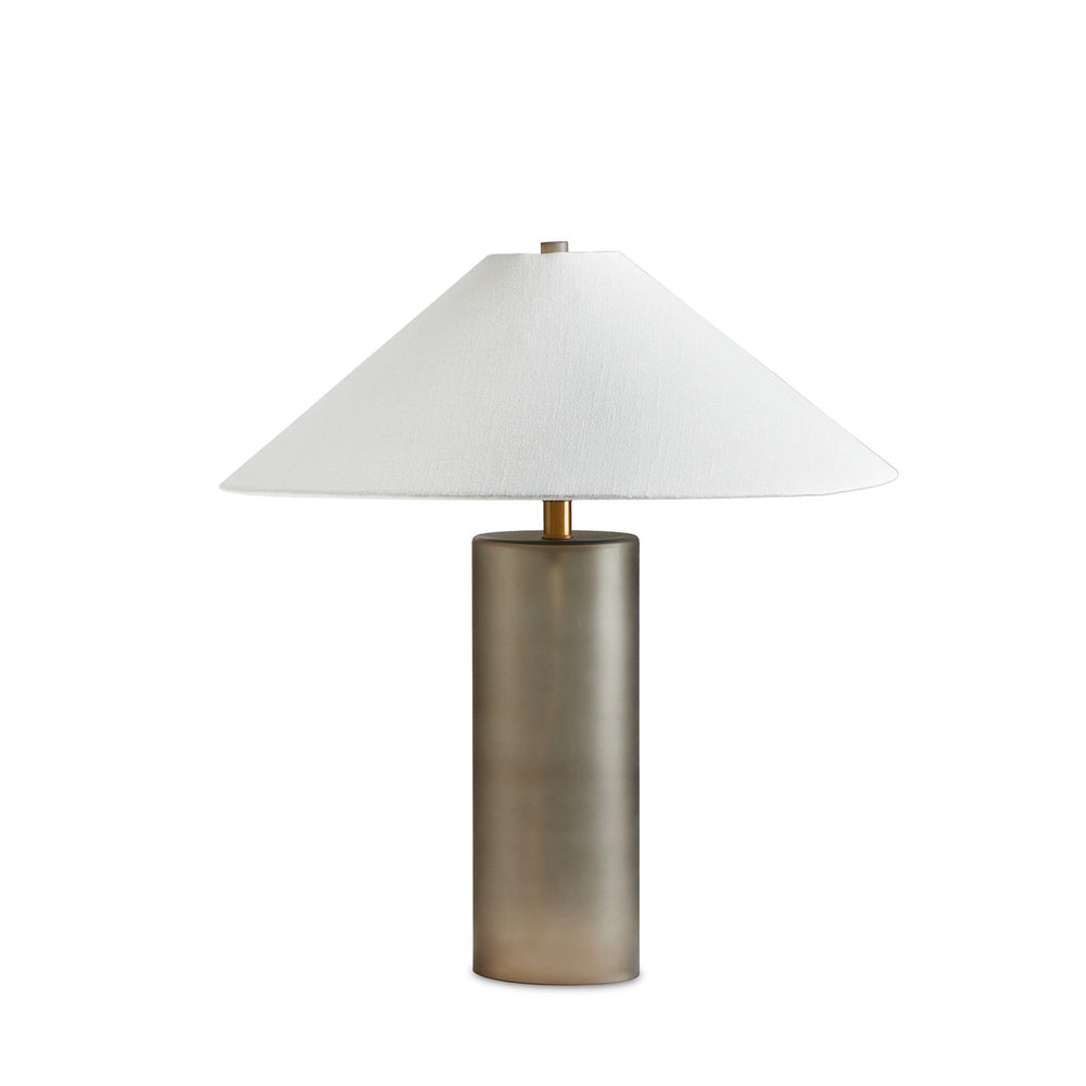 Patton Table Lamp In Smoked Blown Glass