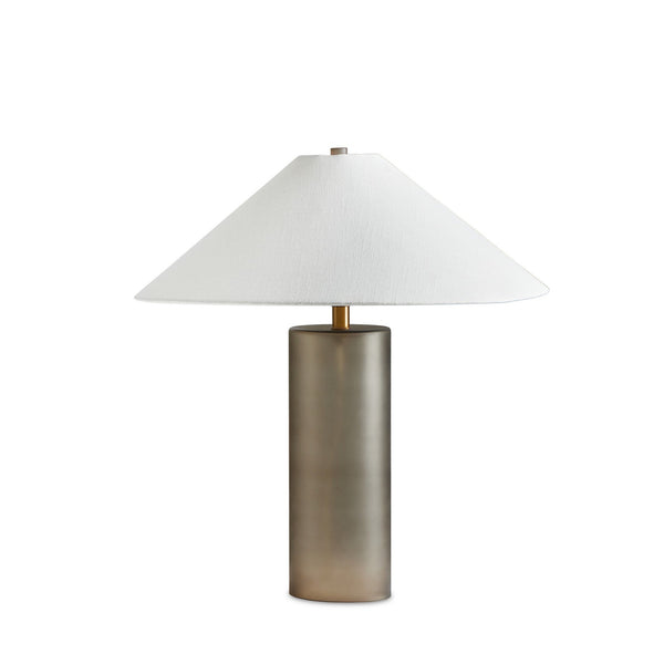 Patton Table Lamp In Smoked Blown Glass