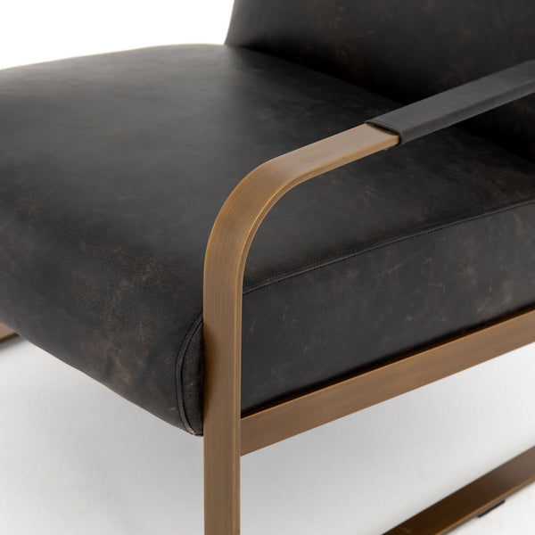 Jules Leather Chair-Rialto Ebony