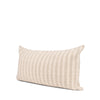 Jace Cream w/ Beige Stripe Lumbar Decorative Pillow Cover