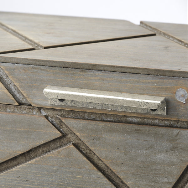 Niobe (Set of 2) 16L x 11W Gray Wooden Nesting Boxes
