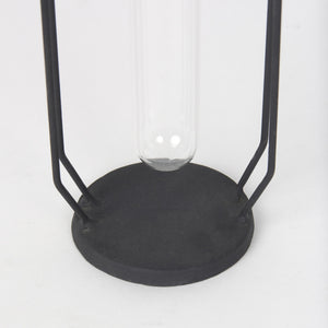 Aria 4.3L x 3.9W x 9.6H Metal and Glass Decorative Accent